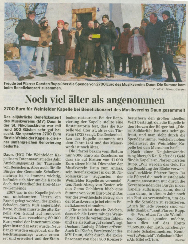 Trierischer Volksfreund, Ausgabe vom 30.12.2008